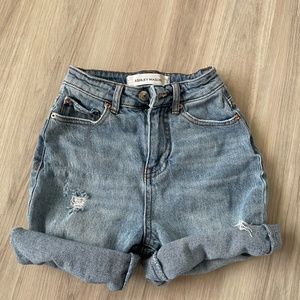 Ashley Mason High Waisted Jean Shorts